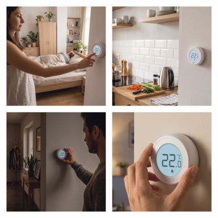 Thermostat d'ambiance manuel 230V/6A 2xAA blanc