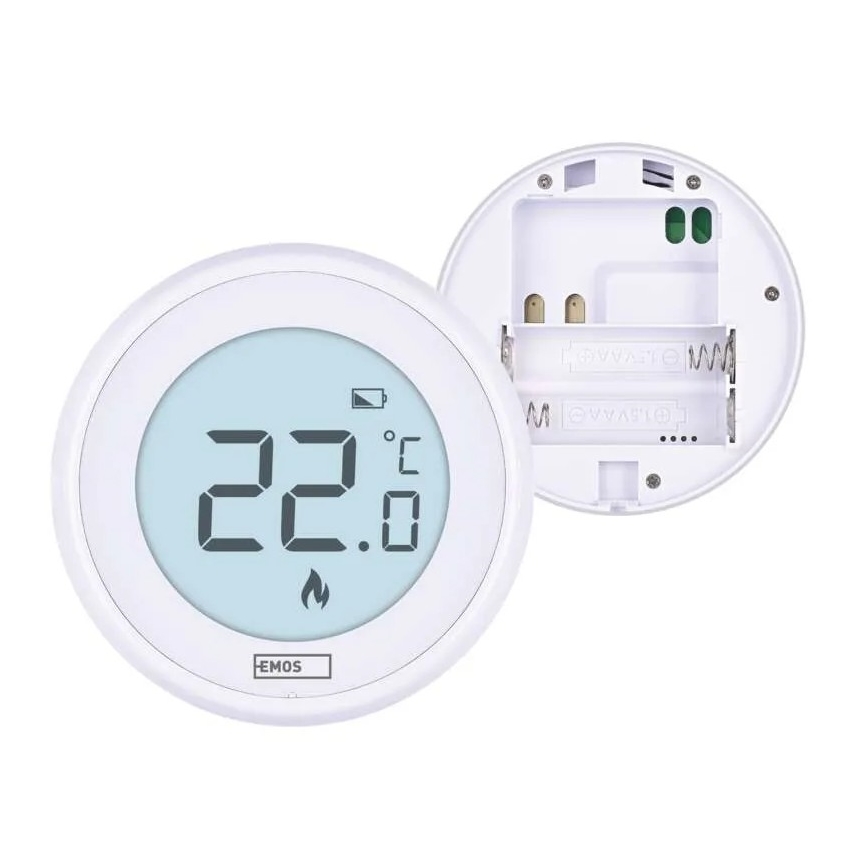 Thermostat d'ambiance manuel 230V/6A 2xAA blanc