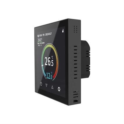 Thermostat encastrable 230 V noir Wi‑Fi Tuya