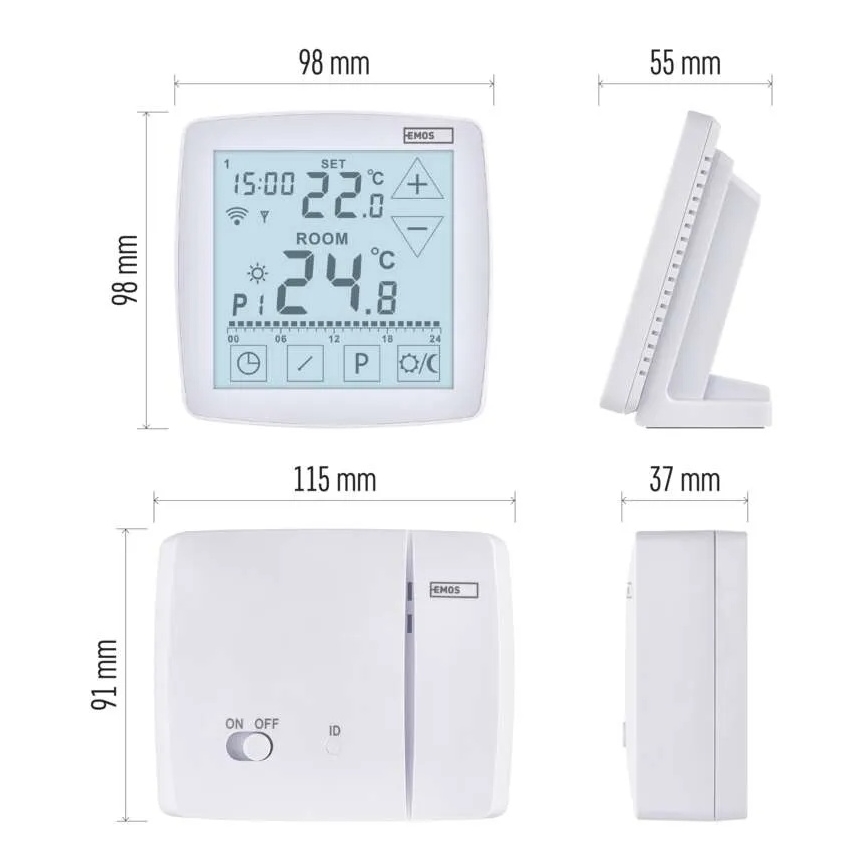 Thermostat numérique sans fil GoSmart 230 V/16 A Wi‑Fi