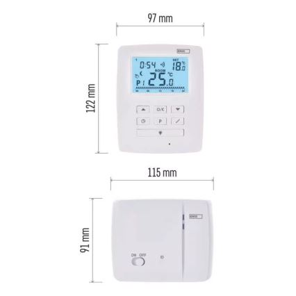Thermostat programmable 230V+2xAA