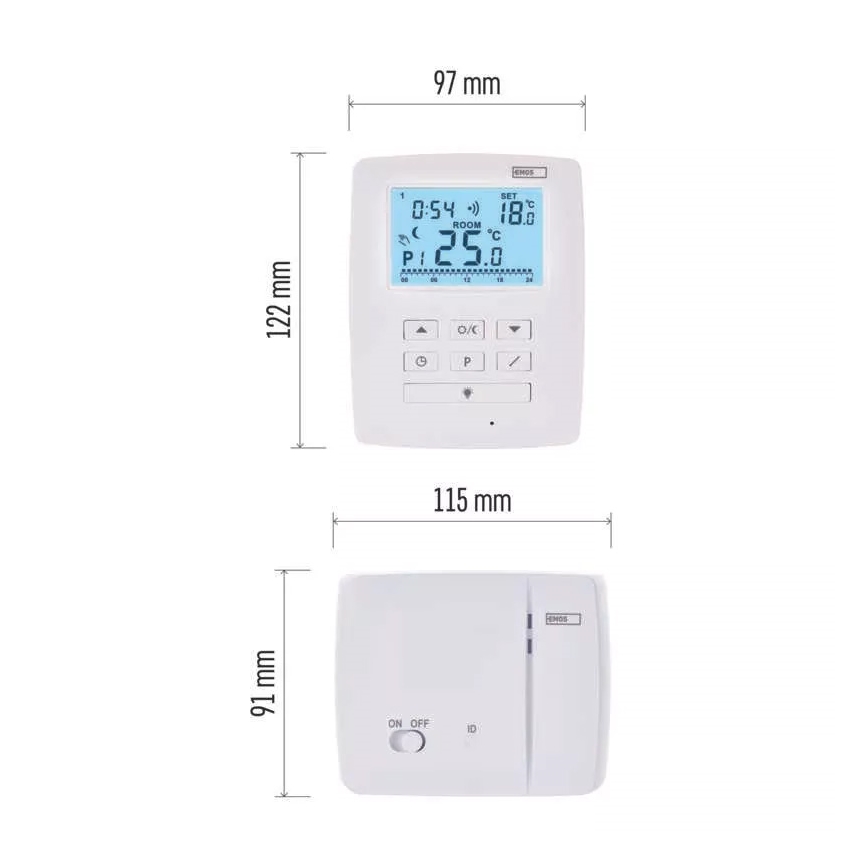 Thermostat programmable 230V+2xAA