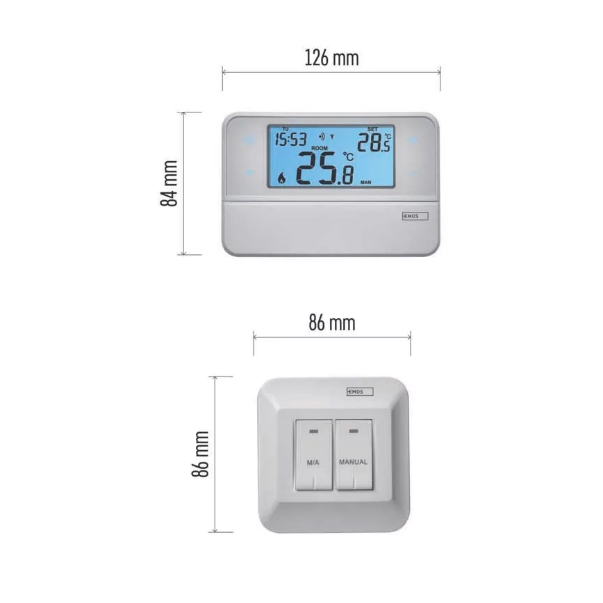 Thermostat programmable 230V + 2xAA