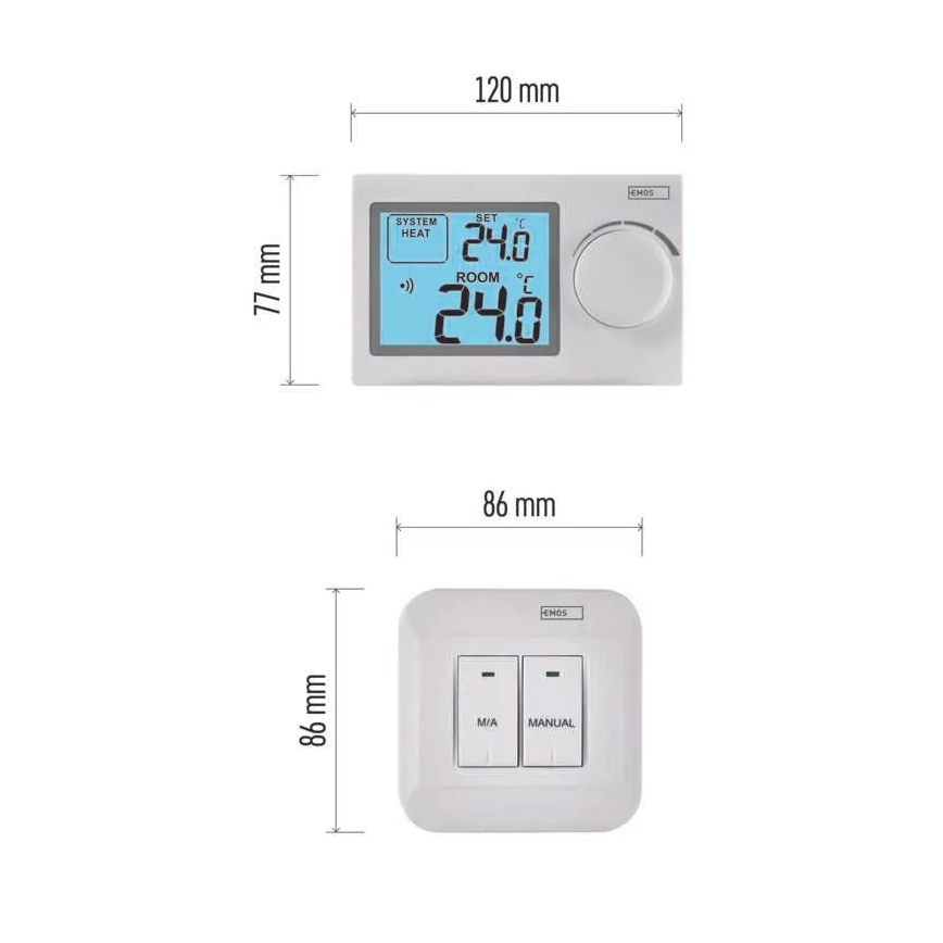 Thermostat sans fil 2xAAA
