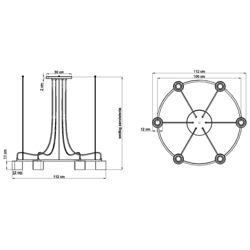 Thoro TH.020 - Suspension TOLJA 6xGU10/40W/230V