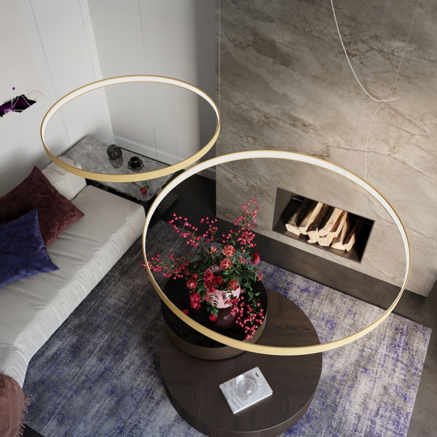 Thoro TH.174 - LED Hanglamp aan een koord RIO LED/50W/230V CRI 90 3000K diameter 78 cm goud