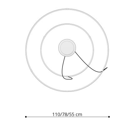 Thoro TH.176 - LED Hanglamp aan een koord RIO LED/80W/230V CRI 90 3000K wit