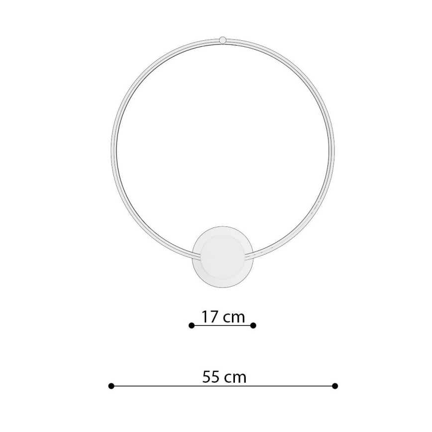 Thoro TH.222 - LED Plafondlamp RIO LED/30W/230V CRI 90 3000K diameter 55 cm goud