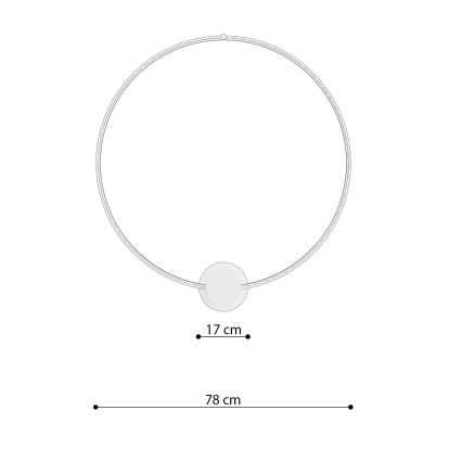 Thoro TH.224 - LED Plafondlamp RIO LED/50W/230V CRI90 3000K diameter 78 cm goud