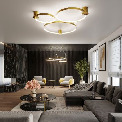 Thoro TH.246 - LED Hanglamp aan een koord RIO LED/50W/230V CRI 90 3000K diameter 78 cm goud