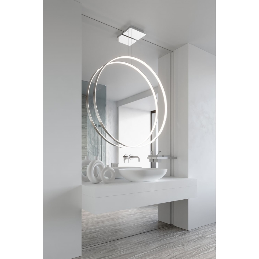Thoro TH.249 - LED Hanglamp aan een koord RIO LED/50W/230V CRI 90 4000K diameter 78 cm glanzend chroom