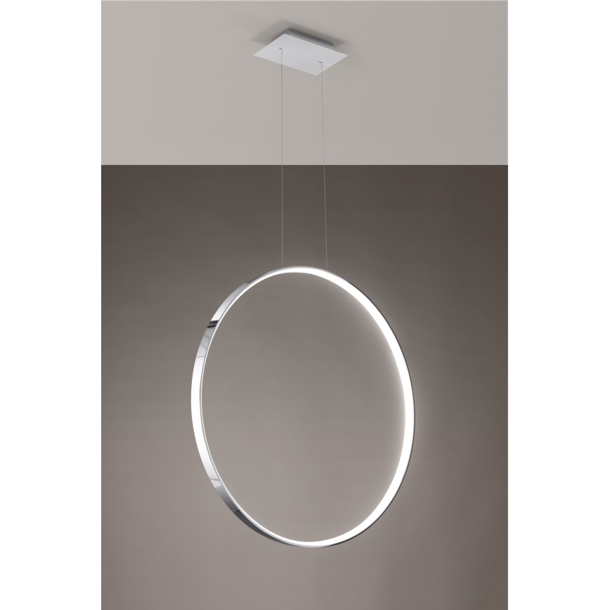 Thoro TH.249 - LED Hanglamp aan een koord RIO LED/50W/230V CRI 90 4000K diameter 78 cm glanzend chroom