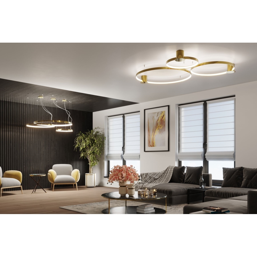 Thoro TH.252 - LED Plafondlamp RIO LED/50W/230V CRI 90 3000K diameter 78 cm goud