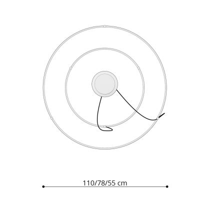 Thoro TH.268 - LED-lampenkroon aan kabel RIO LED/80W/230V CRI 95 4000K goudkleurig