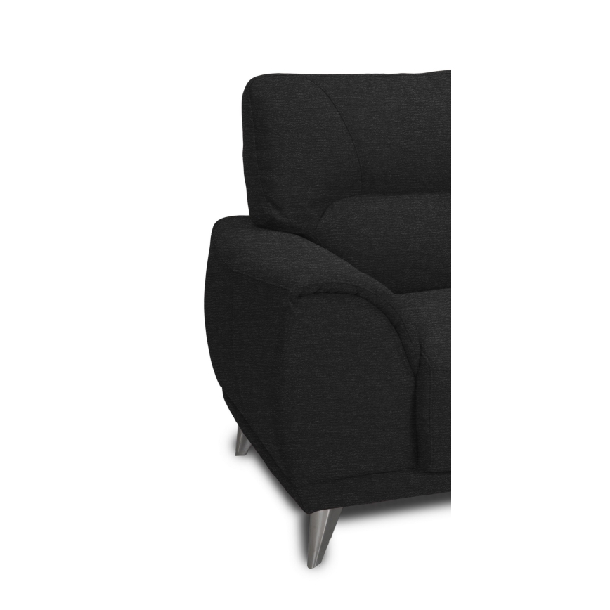 Three-seater sofa LIVORNO zwart