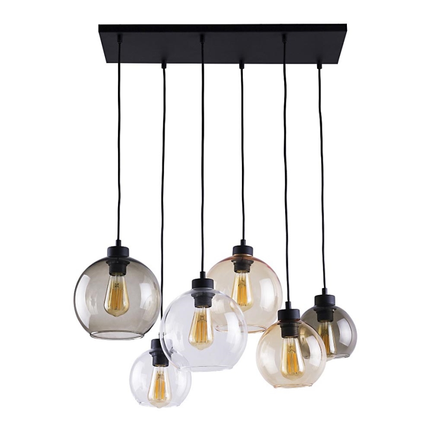 TK Lighting 2164 - Suspension avec fil CUBUS 6xE27/60W/230V