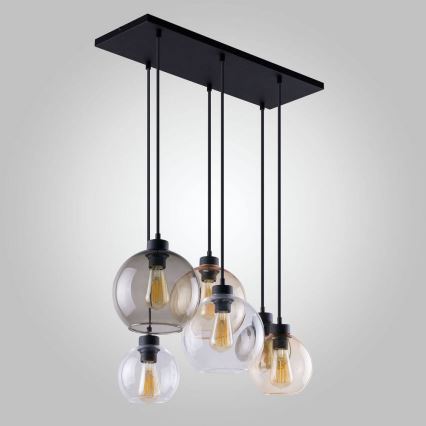 TK Lighting 2164 - Suspension avec fil CUBUS 6xE27/60W/230V