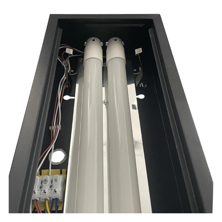 TL-buis T8 2xG13/18W/230V 120 cm zwart