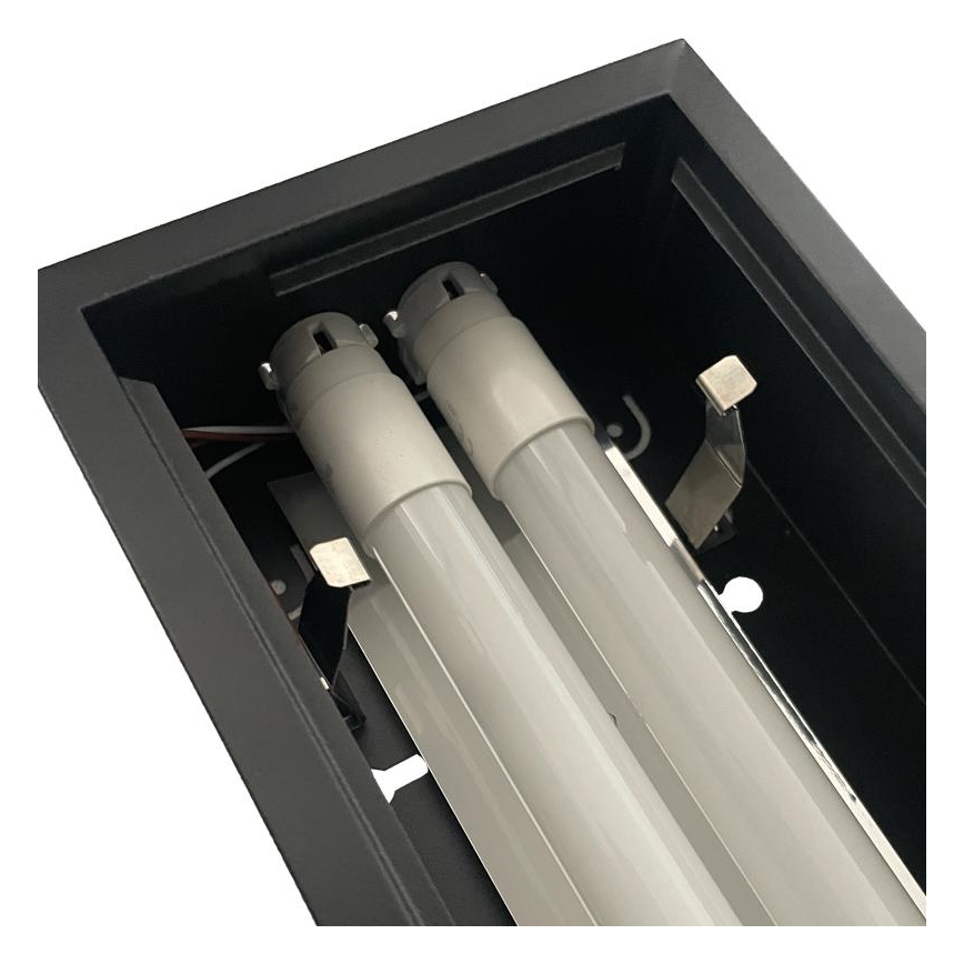 TL-buis T8 2xG13/18W/230V 120 cm zwart