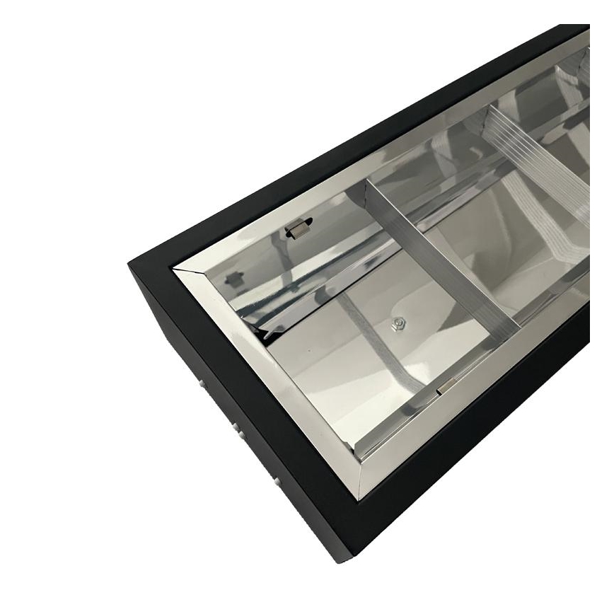 TL-buis T8 2xG13/18W/230V 120 cm zwart