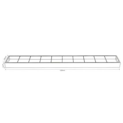 TL-buis T8 2xG13/18W/230V 120 cm zwart