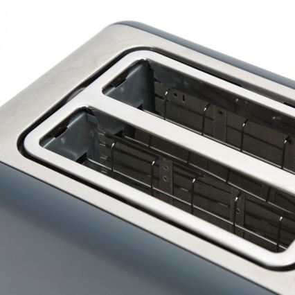 Toaster avec deux compartiments 900W/230V inoxydable acier/gris