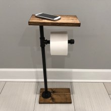 Toiletpapierhouder met een Plank BORU 65x30 cm vuren