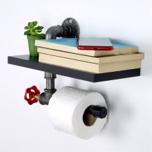 Toiletpapierhouder met een Plank BORU zwart