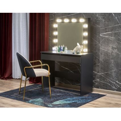 Toilettafel AMORIO 94x43 cm zwart
