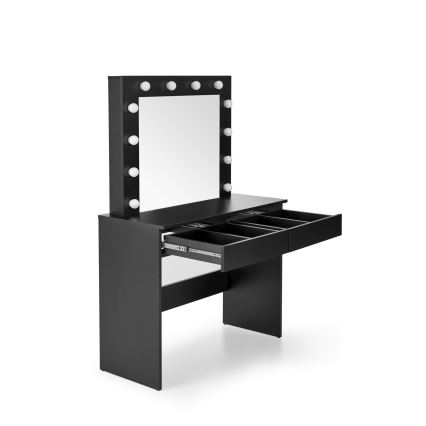Toilettafel AMORIO 94x43 cm zwart