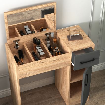 Toilettafel INCI 108,8x77 cm atlantic dennenhout/antraciet