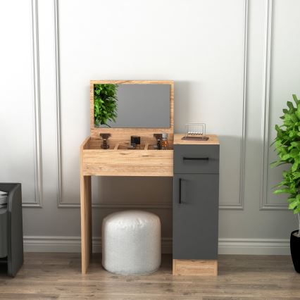 Toilettafel INCI 108,8x77 cm atlantic dennenhout/antraciet