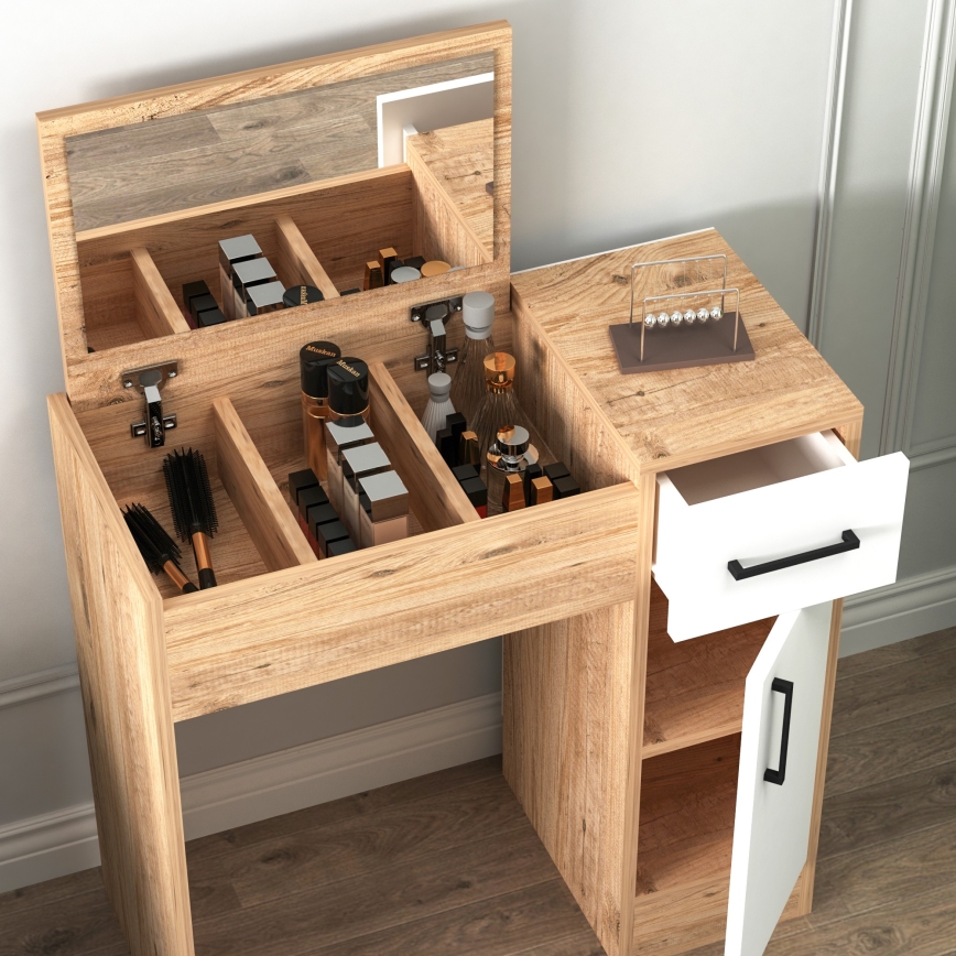 Toilettafel INCI 108,8x77 cm atlantic dennenhout/wit