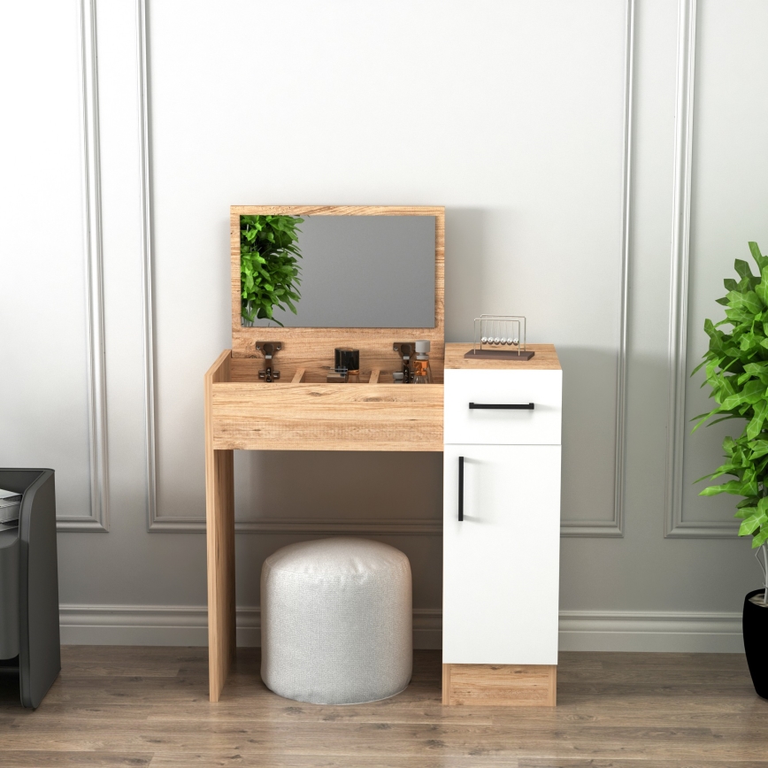 Toilettafel INCI 108,8x77 cm atlantic dennenhout/wit