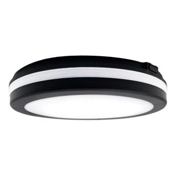 Top Lamp - LED Badkamerlamp COMET LED/15W/230V 3000/4000/6500K IP54 diameter 20 cm zwart