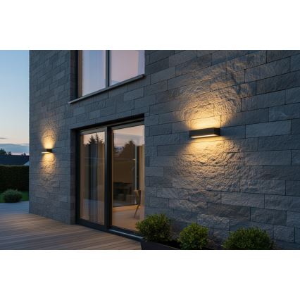 Top Light - Applique murale extérieure LED IMOLA, 16W, 230V, 3000/4000/6000K, IP54, 30 cm, noir