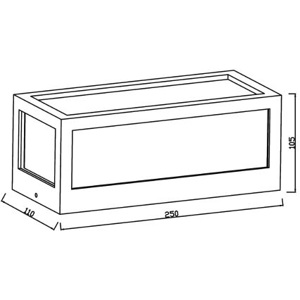 Top Light - Applique murale LED extérieure BURGOS LED/20W/230V IP44 4000K