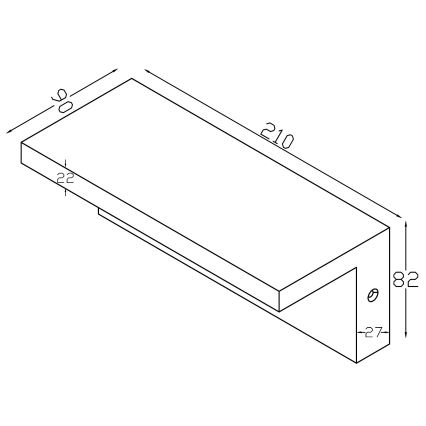 Top Light - Applique murale LED extérieure ELON LED/10W/230V 4000K IP54