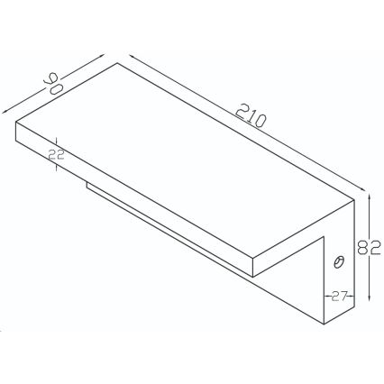 Top Light - Applique murale LED extérieure ELON LED/10W/230V 4000K IP54