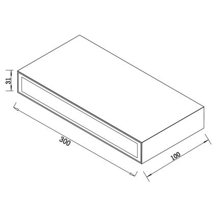 Top Light - Applique murale LED extérieure OBLIGO LED/12W/230V IP65 blanc