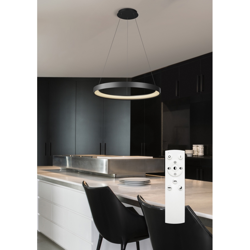 Top Light - Dimbare LED hanglamp aan een koord ORBIT LED/40W/230V 3000-6500K diameter 50 cm zwart + afstandsbediening