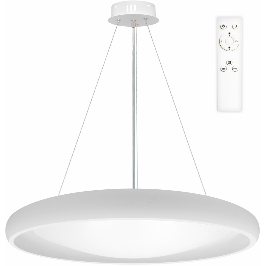 Top Light - Dimbare LED hanglamp aan een koord SALERNO LED/60W/230V 3000-6500K diameter 60 cm wit + afstandsbediening