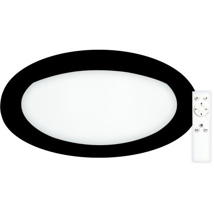 Top Light - Dimbare LED plafondlamp SALERNO LED/60W/230V 3000-6500K diameter 60 cm zwart + afstandsbediening