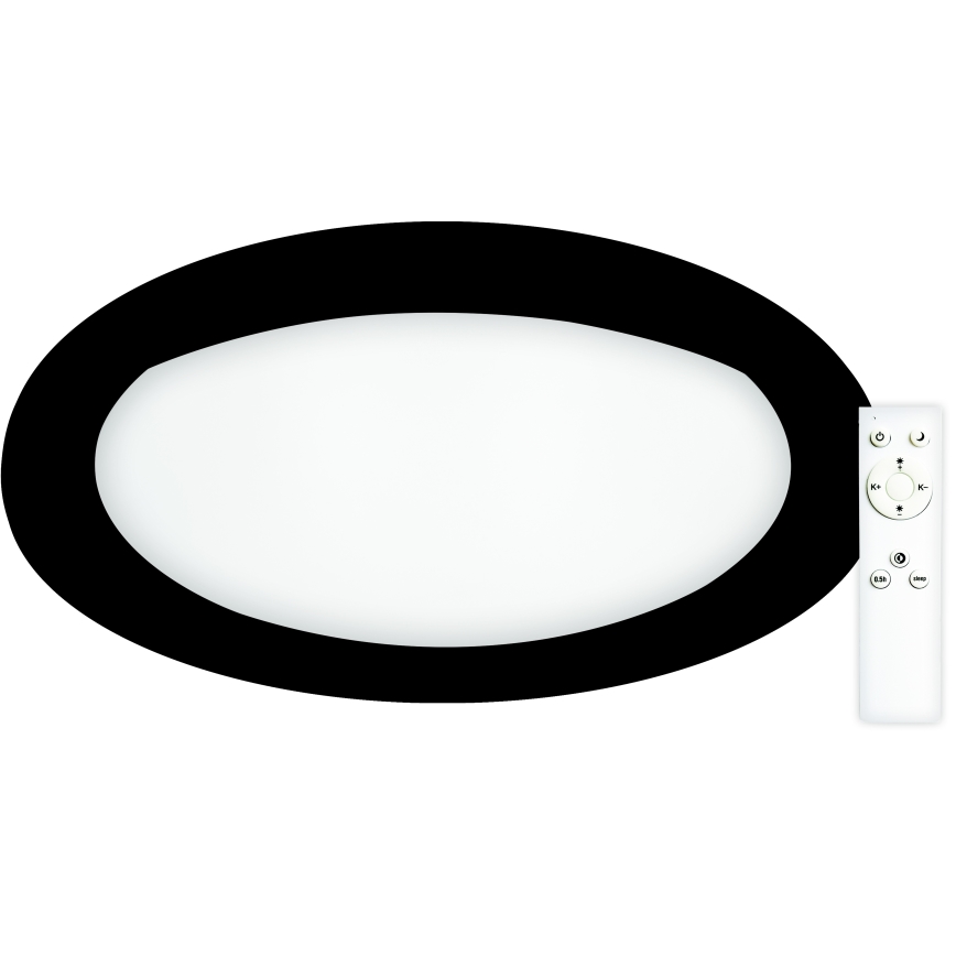 Top Light - Dimbare LED plafondlamp SALERNO LED/60W/230V 3000-6500K diameter 60 cm zwart + afstandsbediening