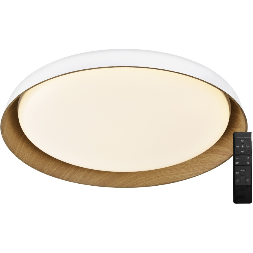 Top Light - Dimbare LED Plafondlamp SATELLITE LED/48W/230V 3000-6500K diameter 53 cm wit/bruin + afstandsbediening