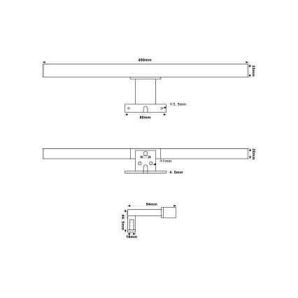 Top Light - Éclairage de miroir salle de bain OREGON LED/7W/230V 40 cm IP44