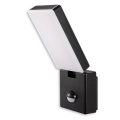 Top Light Faro C PIR - Zwarte LED-Spot met sensor FARO LED/15W/230V IP65 zwart