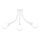 Top Light Galileo 3 B - Witte Hanglamp met vaste hanger 3x E27 / 40W / 230V