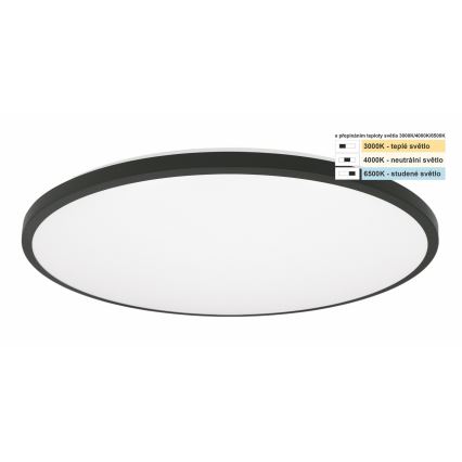 Top Light - LED Badkamer plafondlamp ONYX LED/24W/230V IP44 3000/4000/6500K diameter 39 cm zwart