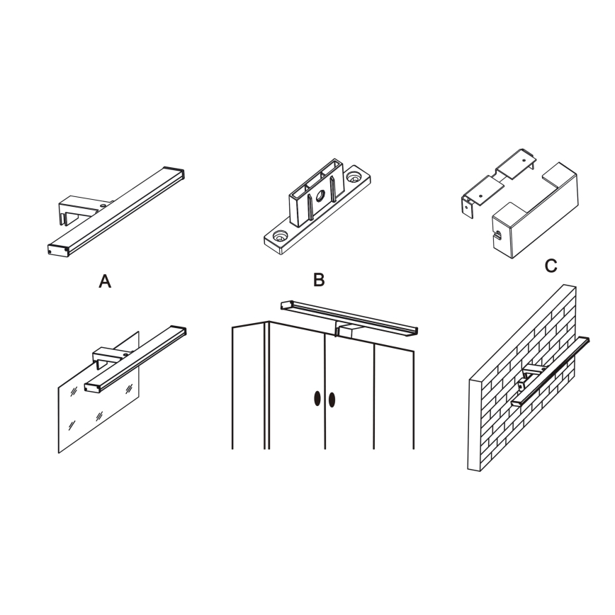 Top Light - LED-verlichting voor badkamerspiegel TEXAS MAX LED/12W/230V 3000/4000/6500K IP44 78 cm mat chroom